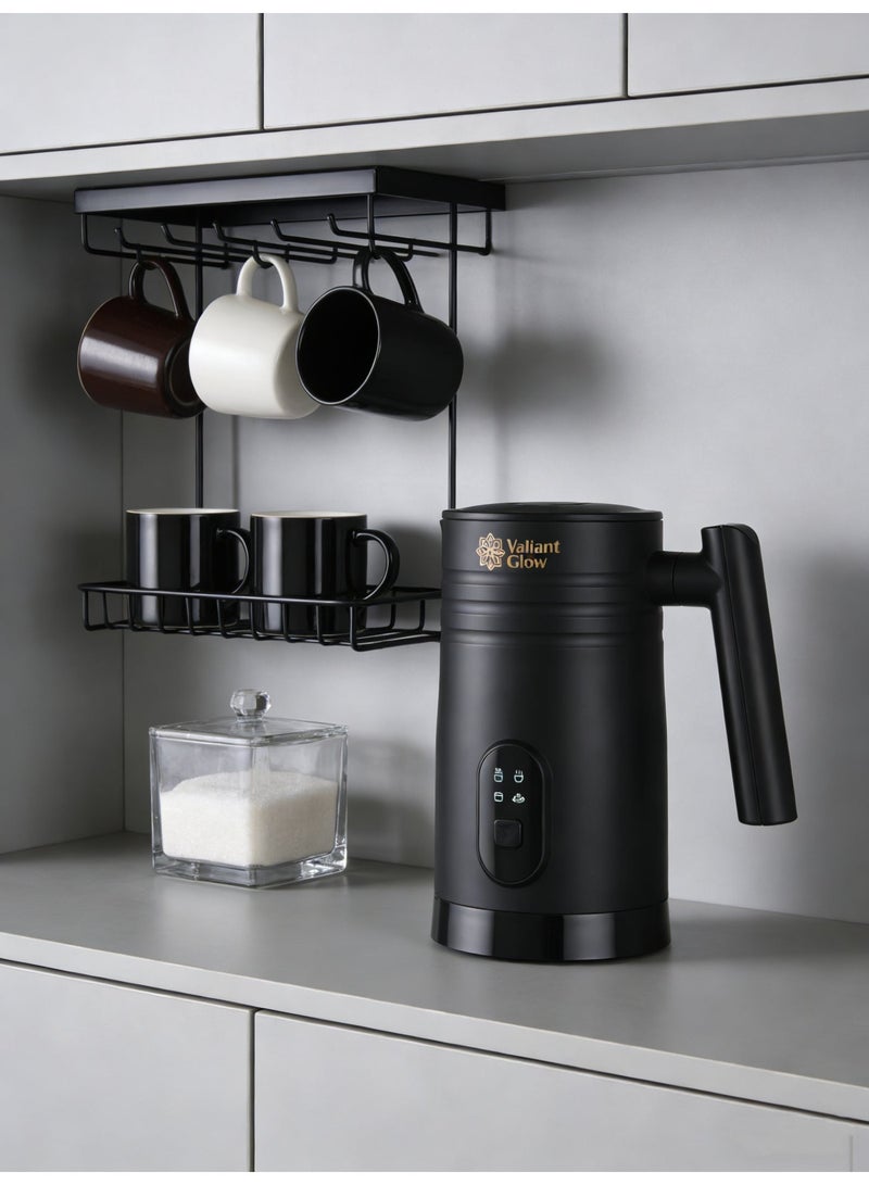 توهج شجاع جهاز خفق الحليب، جهاز تبخير الحليب الكهربائي 4 في 1، 4 أوضاع لخفق الحليب، صانع رغوة ساخن وبارد أوتوماتيكي ومدفئ حليب للاتيه والكابتشينو والماكياتو، 400 وات (أحدث إصدار 2026) - Image 5